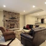 Basement ideas with marble floor and wood - Interior Design Ideas