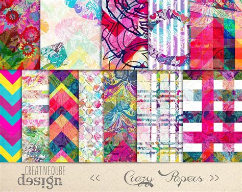 Digital Scrapbook paper pack | Graphic Patterns ~ Creative Market