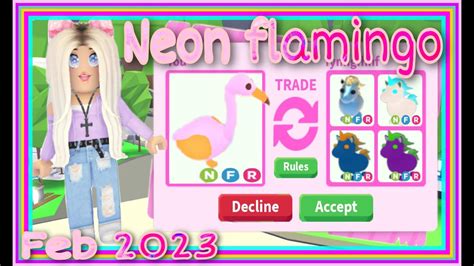 Current NEON FLAMINGO Offers | Feb 2023 | Adoptme Roblox - YouTube