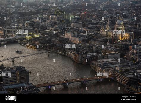 London at night - aerial photo Stock Photo - Alamy