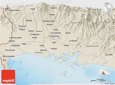 Shaded Relief 3D Map of David