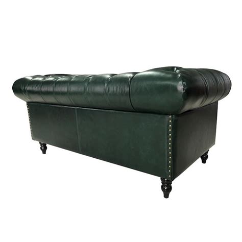 China Customized Classic Green Chesterfield Leather Sofa Manufacturers ...