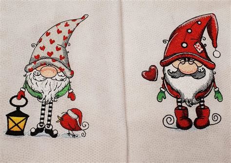 Two Christmas gnomes embroidery design - Showcase with Christmas ...