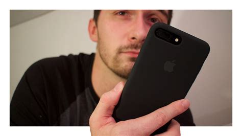 Black Apple Silicone Case for iPhone 7 plus Unboxing and Review - YouTube