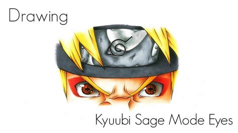 Drawing Naruto's Kyuubi Sage Mode Eyes - YouTube