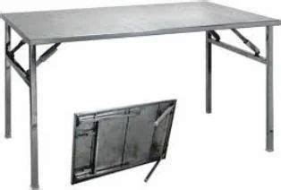Stainless Steel Folding Catering Table For Canteen, Size (Inches): 45 X 21 X 30 Inch (L X W X H ...