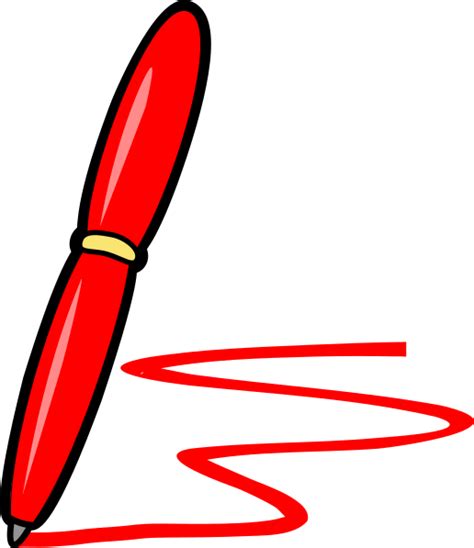 Red Pen And Ink Clip Art at Clker.com - vector clip art online, royalty free & public domain