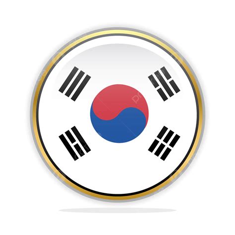 Button Flag Design Template South Korea Vector, Flag, Vector Flag ...