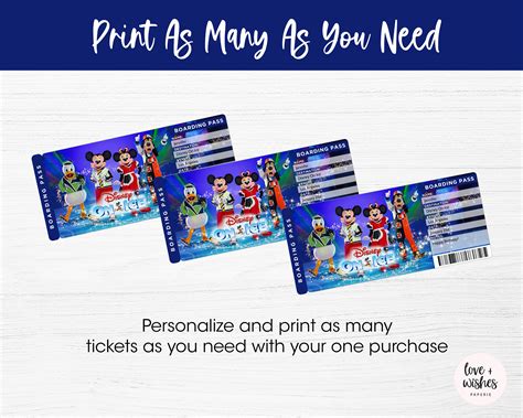 Printable Disney On Ice Ticket Template