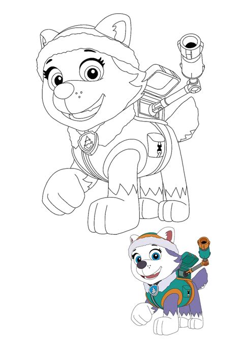 Paw Patrol Everest Coloring Pages | Paw patrol coloring pages, Paw ...