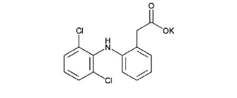 Chemical structure of potassium diclofenac. | Download Scientific Diagram