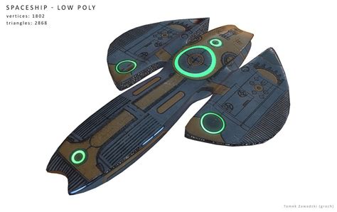 3D asset Spaceship - Low Poly | CGTrader