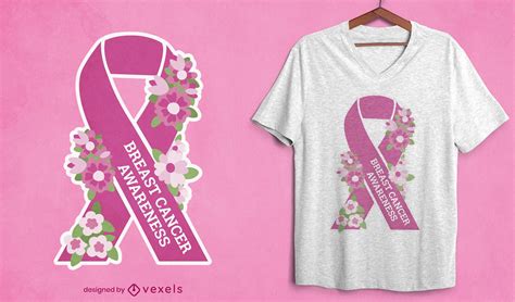 Breast Cancer Awareness Ribbon T-shirt Design Vector Download