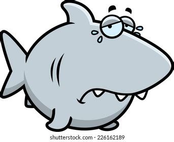 Cartoon Illustration Shark Sad Crying Stock Vector (Royalty Free) 226162189 | Shutterstock