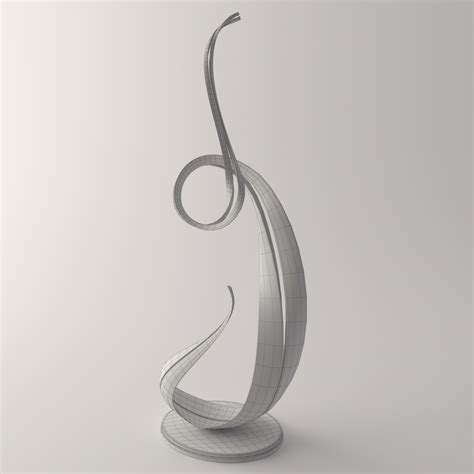 3D model realistic metal abstract sculpture - TurboSquid 1274201