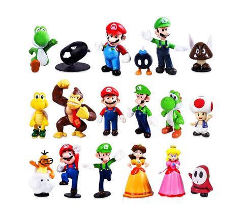 Buy Super Mario and Luigi Action Figures Toy Set of 1-3'' Mario Luigi ...