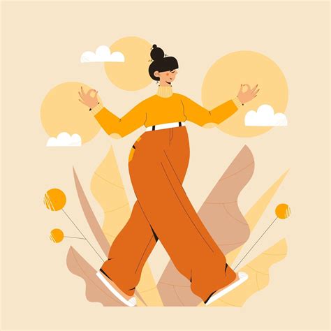 Mindful walking meditation 2800320 Vector Art at Vecteezy