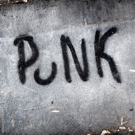 Punk graffiti, wall writing Stock Photo | Adobe Stock