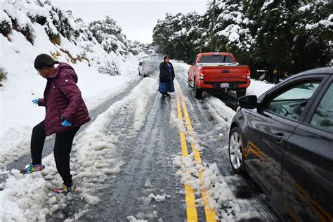 Winter storm in California leaves thousands without power and snow even in low-lying areas ...