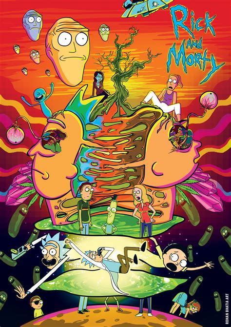 Rick and Morty trippy illustration - digital art : r/rickandmorty