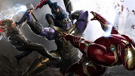 Avengers Captain America Iron Man Thanos Thor 4K HD Avengers Endgame Wallpapers | HD Wallpapers ...