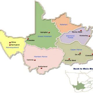 Northern Cape Province showing different regions | Download Scientific ...