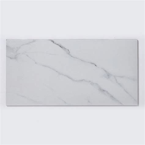 White Carrara Marble Tiles - Marble-Effect Porcelain Tile