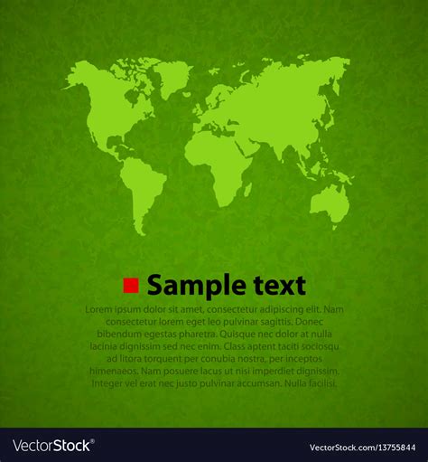 Green world map background Royalty Free Vector Image