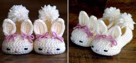 Crochet Bunny Slippers c - Pretty Ideas