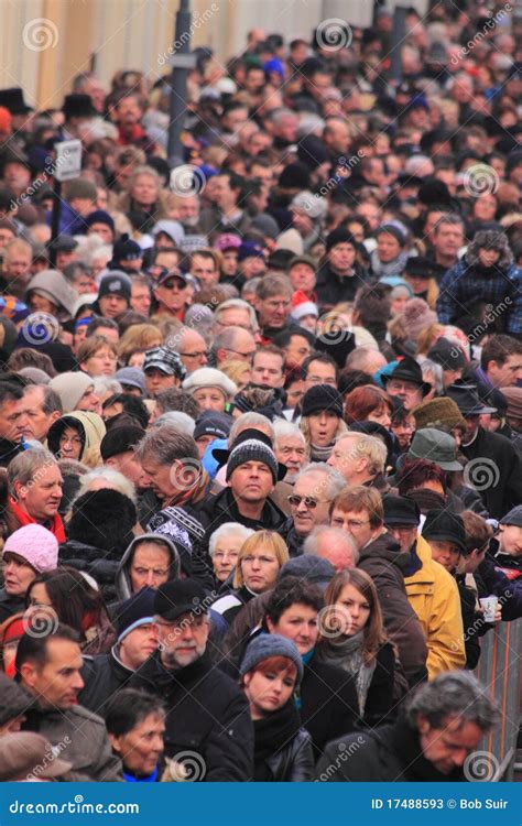 Crowded People Street Scene Editorial Stock Photo - Image of urban ...