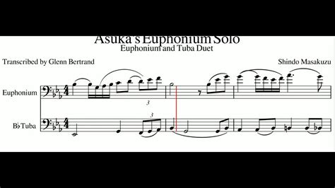 Asuka's Euphonium Solo - Euphonium and Tuba Duet (Sheet Music) - YouTube