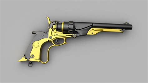 Steampunk Revolver (High Poly) Colored by Painted-thoughts on DeviantArt