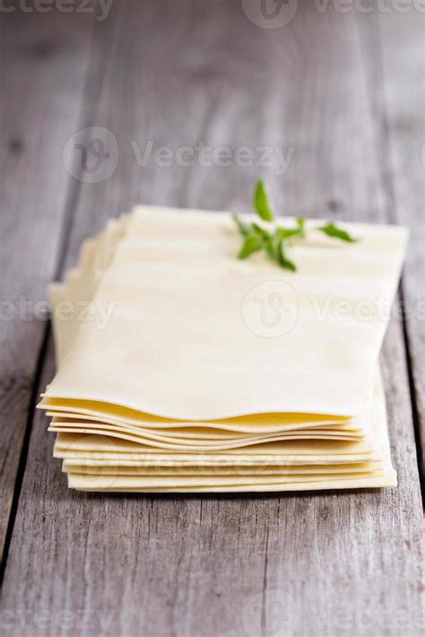 Lasagna sheets stacked on table 15701070 Stock Photo at Vecteezy