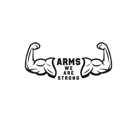 Premium Vector | Biceps muscle arm logo design on white background vector illustration