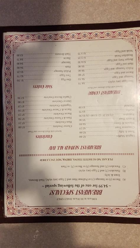 Menu at Canton Restaurant, Barstow