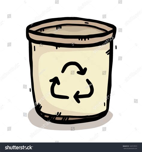 Recycle Bin / Cartoon Vector And Illustration, Hand Drawn, Sketch Style ...