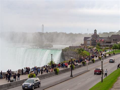 Niagara Falls, New York and Canada [ Edge of Niagara Falls, Town from ...