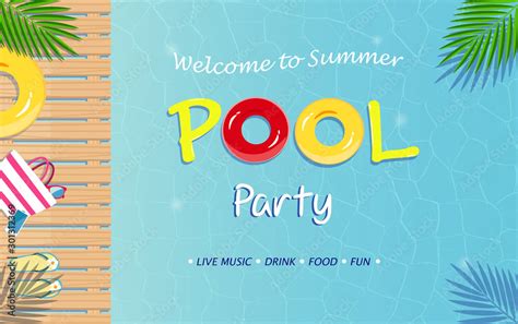 Pool party invitation vector illustration ep1 Stock Vector | Adobe Stock