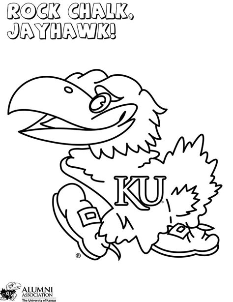 Download or print this amazing coloring page: Rock Chalk Jayhawk - KU ...