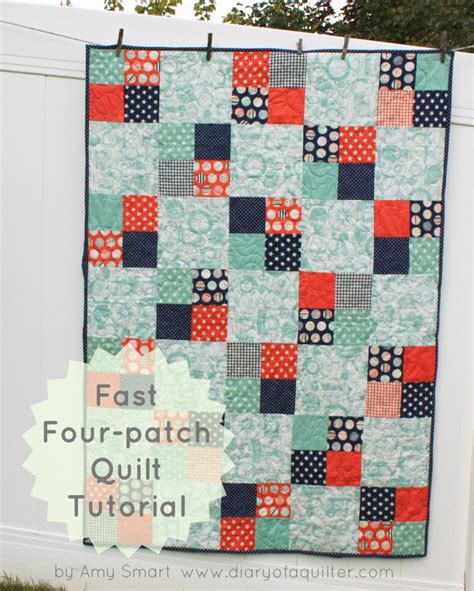 Fast Four Patch Quilt Tutorial | Quilting Tutorial | Diary of a Quilter