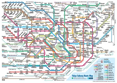 Tokyo metro map english - Tokyo metro map in english (Kantō - Japan)