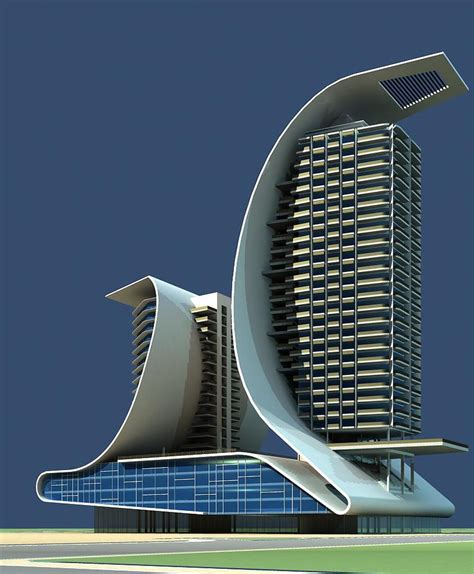 Architecture 510 Hotel Building 3D Model