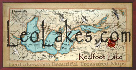 Leo Lakes: Reelfoot Lake Decor Map