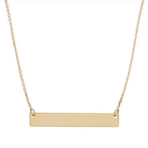 14k Gold Bar Necklace