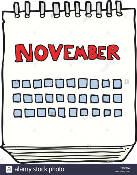 Freehand drawn cartoon calendar showing hi-res stock photography and ...