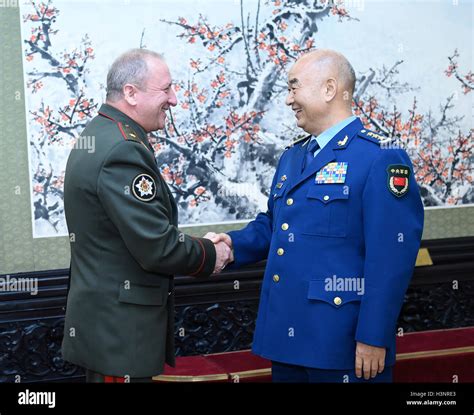 Beijing, China. 12th Oct, 2016. Xu Qiliang (R), vice chairman of China's Central Military ...