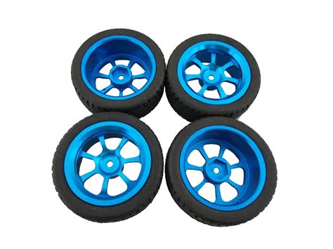 RC Car Wheels Alloy Rims w Tires for 1:18 WLToys A949 A959 A969 A979 ...