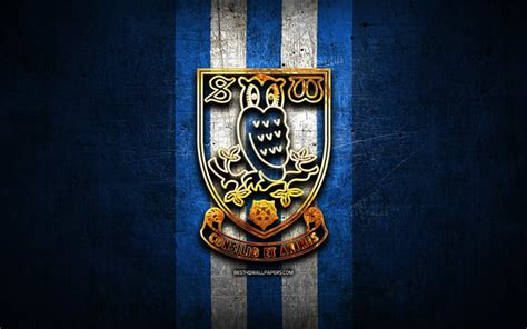 Download wallpapers Sheffield Wednesday FC, golden logo, EFL ...