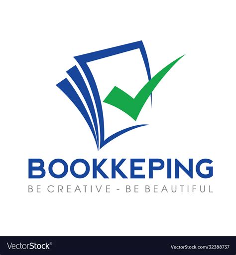 Tax and accounting bookkeeping logo Royalty Free Vector