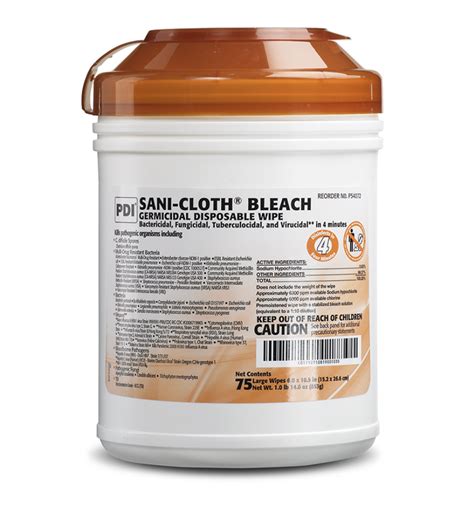 Sani-Cloth Bleach Germicidal Disinfecting Wipes | MedCentral Supply